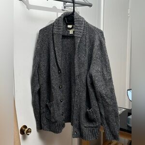 Charcoal shawl collar cardigan
